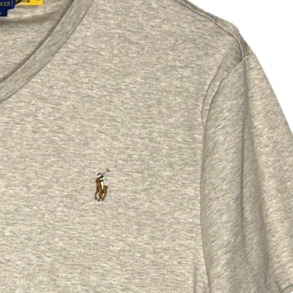 Polo Ralph Lauren Shirt Men XL Slim Fit Beige Basic Casual Basic Neutral Minimal - Picture 4 of 8